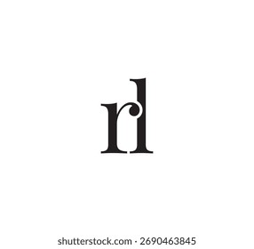 Elegant Monogram Logo Design – Classic Serif Initial Letters for Luxury Brand Identity rl
