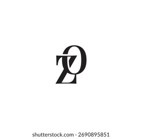 Elegant Monogram Logo Design – Classic Serif Initial Letters for Luxury Brand Identity zo