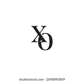 Elegante Monograma Design de logotipo - Classic Serif letras iniciais para luxo Marca Identidade xo