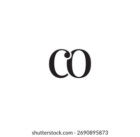 Diseño elegante del logotipo del monograma – letras iniciales serif clásicas para la identidad de marca de lujo co
