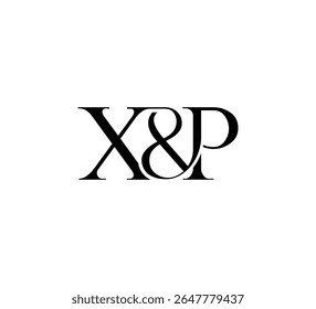 Elegant Monogram Logo Design Minimalist Luxury Initial Letters in Serif Font XP