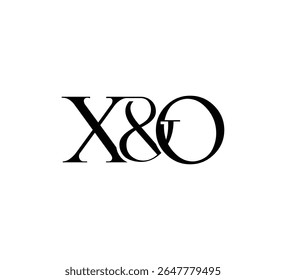 Elegant Monogram Logo Design Minimalist Luxury Initial Letters in Serif Font XO