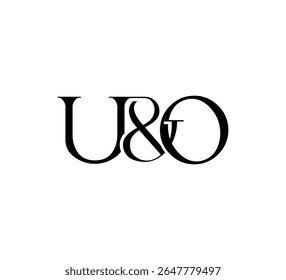 Elegant Monogram Logo Design Minimalist Luxury Initial Letters in Serif Font UO