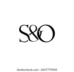 Elegante Monograma Logo Design Minimalista Luxo Inicial Letras em Serif Fonte SO