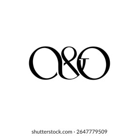 Elegant Monogram Logo Design Minimalist Luxury Initial Letters in Serif Font OO