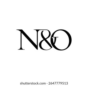 Elegant Monogram Logo Design Minimalist Luxury Initial Letters in Serif Font NO
