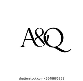 Elegant Monogram Logo Design Minimalist Luxury Initial Letters in Serif Font AQ