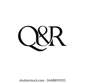 Elegant Monogram Logo Design Minimalist Luxury Initial Letters in Serif Font QR