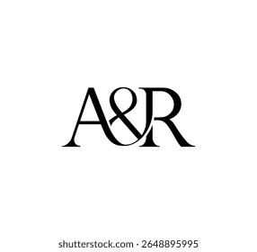 Elegant Monogram Logo Design Minimalist Luxury Initial Letters in Serif Font AR