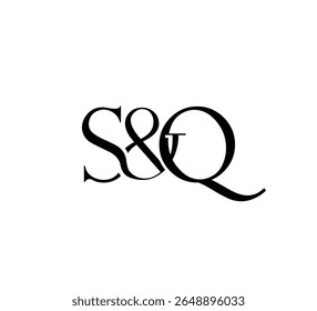 Elegant Monogram Logo Design Minimalist Luxury Initial Letters in Serif Font SQ