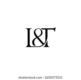 Elegant Monogram Logo Design Minimalist Luxury Initial Letters in Serif Font LT