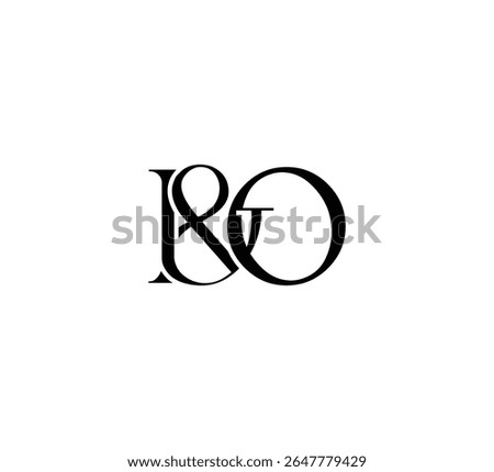 Elegant Monogram Logo Design Minimalist Luxury Initial Letters in Serif Font IO