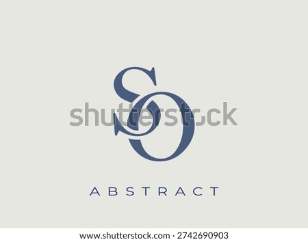 Elegant SO Monogram Logo Design. Perfect for branding, stationery, luxury goods, corporate identity and logo design