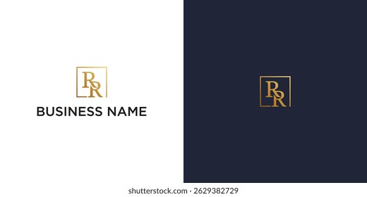 Elegant Monogram Logo Design RR, Luxury Brand Identity, Classic Double Letter Mark, Minimalist Style