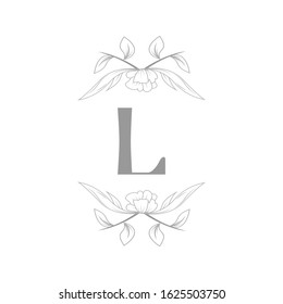 Elegant monogram logo initial L template for business vector eps 10