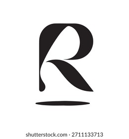 Elegante concepto de diseño de logotipo Monogram R