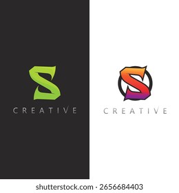 Elegantes Monogramm S Logo Design mit geometrischem Stil für Vektorsymbol Verkauf