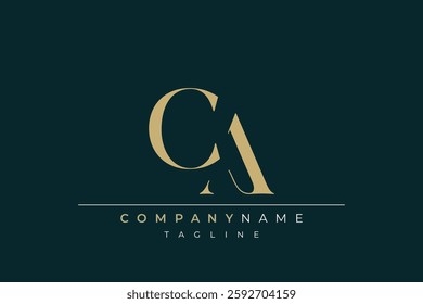 Elegant Monogram with Sophisticated Typography Design Featuring CA with Sophisticated Typography