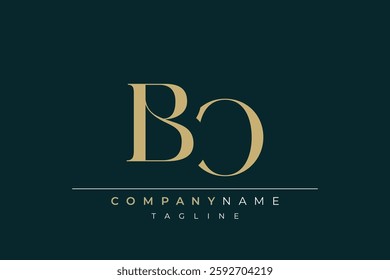 Elegant Monogram with Sophisticated Typography Design Featuring BO with Sophisticated Typography
