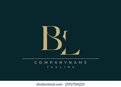 Elegant Monogram with Sophisticated Typography Design Featuring BL with Sophisticated Typography