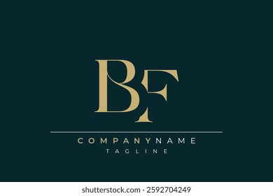 Elegant Monogram with Sophisticated Typography Design Featuring BF with Sophisticated Typography