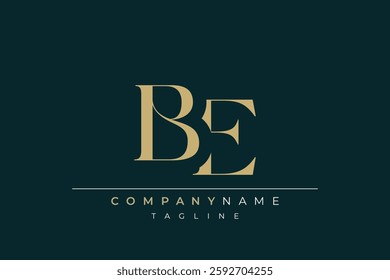 Elegant Monogram with Sophisticated Typography Design Featuring BE with Sophisticated Typography