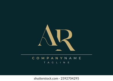 Elegant Monogram with Sophisticated Typography Design Featuring AR with Sophisticated Typography