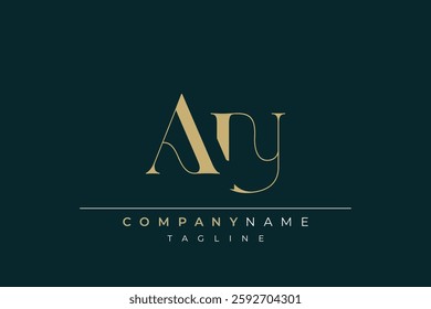 Elegant Monogram with Sophisticated Typography Design Featuring AU with Sophisticated Typography