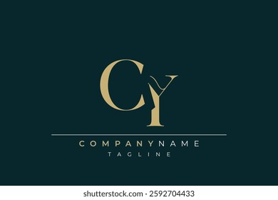 Elegant Monogram with Sophisticated Typography Design Featuring CY with Sophisticated Typography