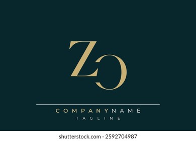 Elegant Monogram with Sophisticated Typography Design Featuring ZO with Sophisticated Typography