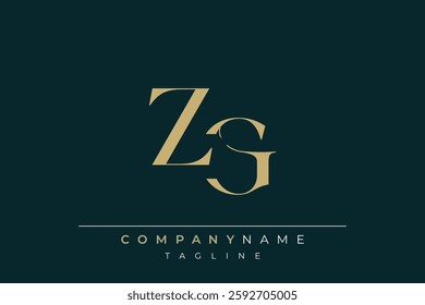 Elegant Monogram with Sophisticated Typography Design Featuring ZG with Sophisticated Typography
