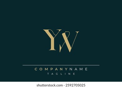 Elegant Monogram with Sophisticated Typography Design Featuring YW with Sophisticated Typography
