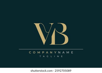 Elegant Monogram with Sophisticated Typography Design Featuring VB with Sophisticated Typography