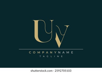 Elegant Monogram with Sophisticated Typography Design Featuring UV with Sophisticated Typography