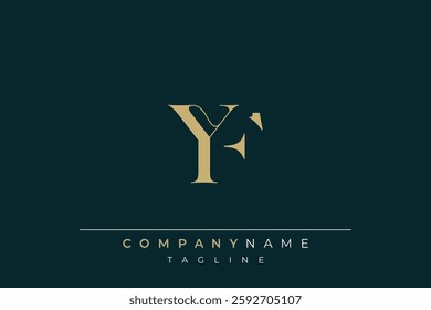 Elegant Monogram with Sophisticated Typography Design Featuring YF with Sophisticated Typography