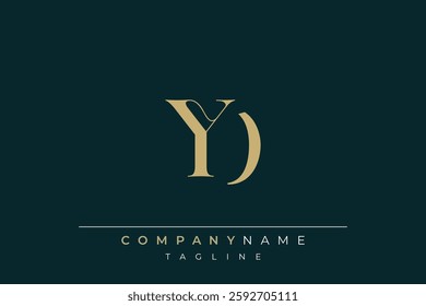 Elegant Monogram with Sophisticated Typography Design Featuring YD with Sophisticated Typography