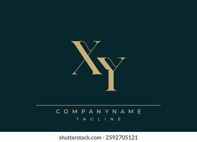 Elegant Monogram with Sophisticated Typography Design Featuring XY with Sophisticated Typography