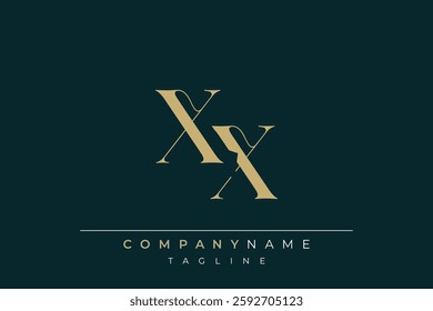 Elegant Monogram with Sophisticated Typography Design Featuring XX with Sophisticated Typography