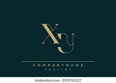 Elegant Monogram with Sophisticated Typography Design Featuring XU with Sophisticated Typography