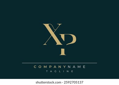 Elegant Monogram with Sophisticated Typography Design Featuring XP with Sophisticated Typography