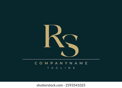 Elegant Monogram with Sophisticated Typography Design Featuring RS with Sophisticated Typography