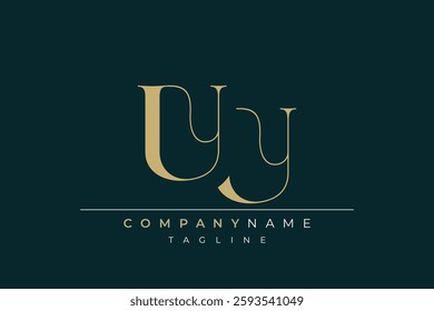 Elegant Monogram with Sophisticated Typography Design Featuring UU with Sophisticated Typography