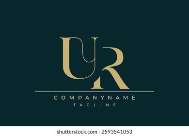 Elegant Monogram with Sophisticated Typography Design Featuring UR with Sophisticated Typography