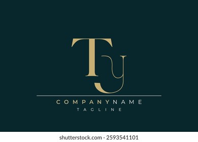 Elegant Monogram with Sophisticated Typography Design Featuring TU with Sophisticated Typography