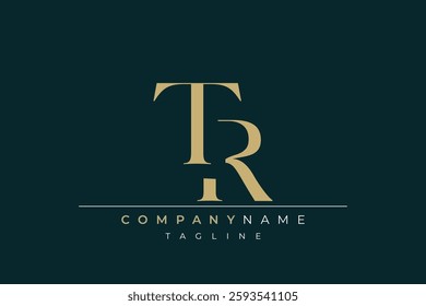 Elegant Monogram with Sophisticated Typography Design Featuring TR with Sophisticated Typography