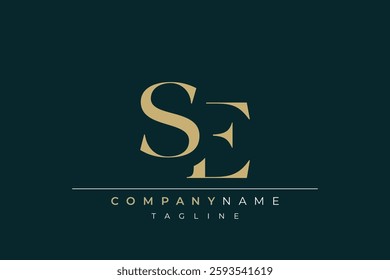 Elegant Monogram with Sophisticated Typography Design Featuring SE with Sophisticated Typography