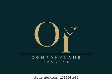 Elegant Monogram with Sophisticated Typography Design Featuring OY with Sophisticated Typography