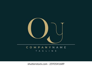 Elegant Monogram with Sophisticated Typography Design Featuring OU with Sophisticated Typography