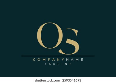 Elegant Monogram with Sophisticated Typography Design Featuring OS with Sophisticated Typography