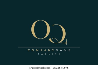 Elegant Monogram with Sophisticated Typography Design Featuring OQ with Sophisticated Typography